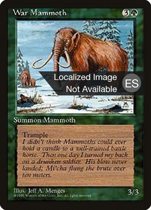 War Mammoth · Fourth Edition Foreign Black Border 286/378