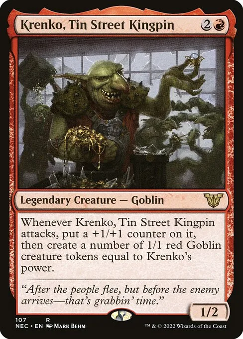 Krenko, Tin Street Kingpin · Neon Dynasty Commander 107/179