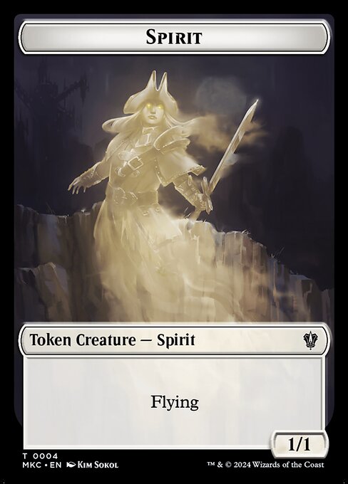 Spirit · Murders at Karlov Manor Commander Tokens 4/31