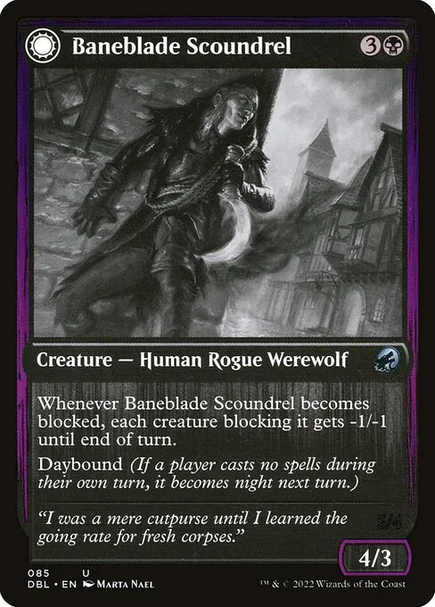 Baneblade Scoundrel // Baneclaw Marauder · Innistrad: Double Feature 85/535