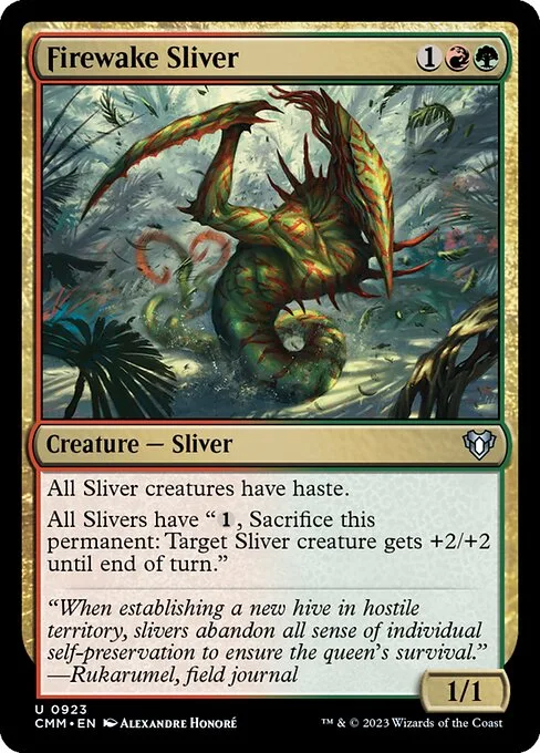 Firewake Sliver · Commander Masters 923/1067