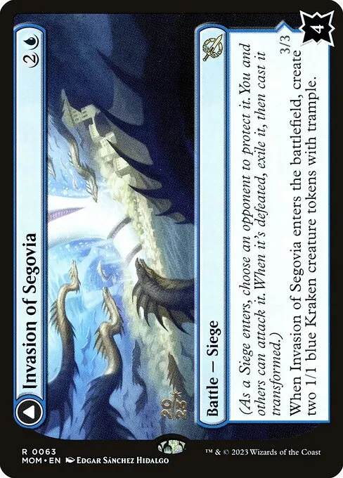 Invasion of Segovia // Caetus, Sea Tyrant of Segovia · March of the Machine Promos 63s/144