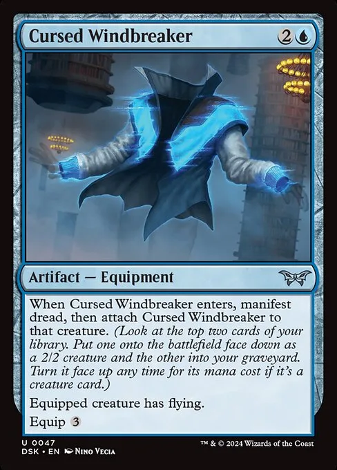 Cursed Windbreaker · Duskmourn: House of Horror 47/419