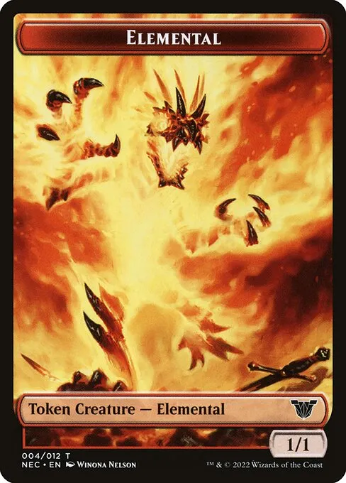 Elemental · Neon Dynasty Commander Tokens 4/12