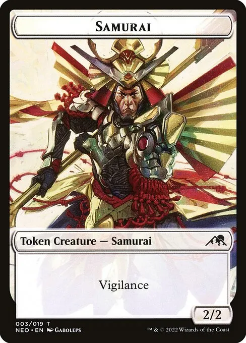 Samurai · Kamigawa: Neon Dynasty Tokens 3/19