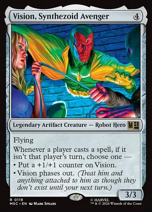 Vision, Synthezoid Avenger · Marvel Super Heroes Commander 119/9