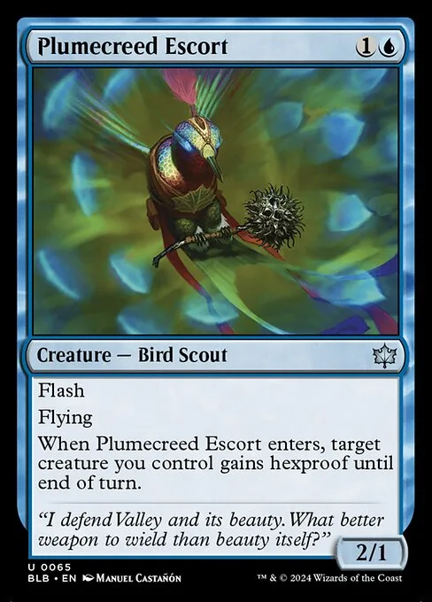 Plumecreed Escort · Bloomburrow 65/398
