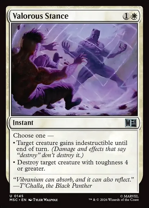 Valorous Stance · Marvel Super Heroes Commander 145/9