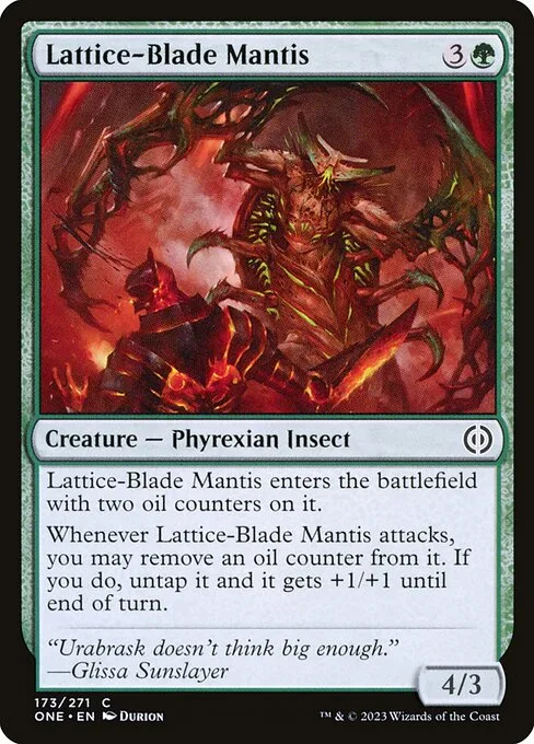 Lattice-Blade Mantis · Phyrexia: All Will Be One 173/479