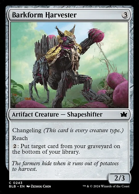 Barkform Harvester · Bloomburrow 243/398