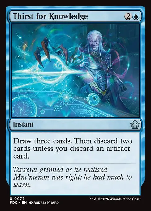 Thirst for Knowledge · Foundations Commander 77/3