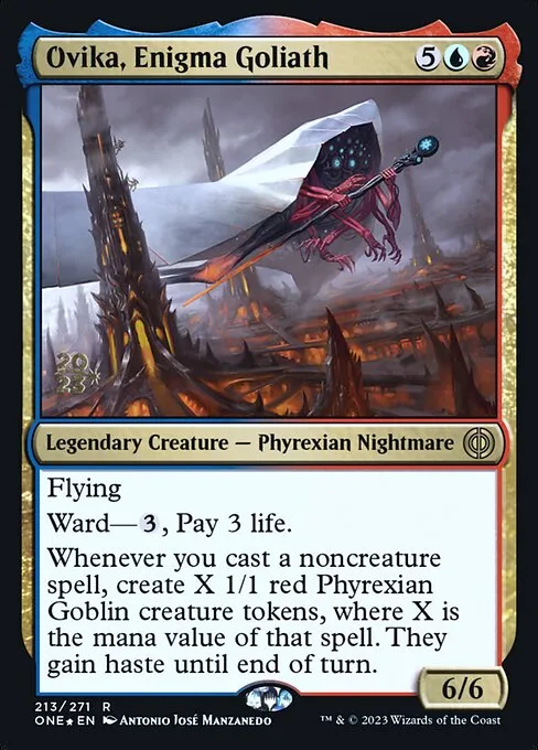 Ovika, Enigma Goliath · Phyrexia: All Will Be One Promos 213s/160