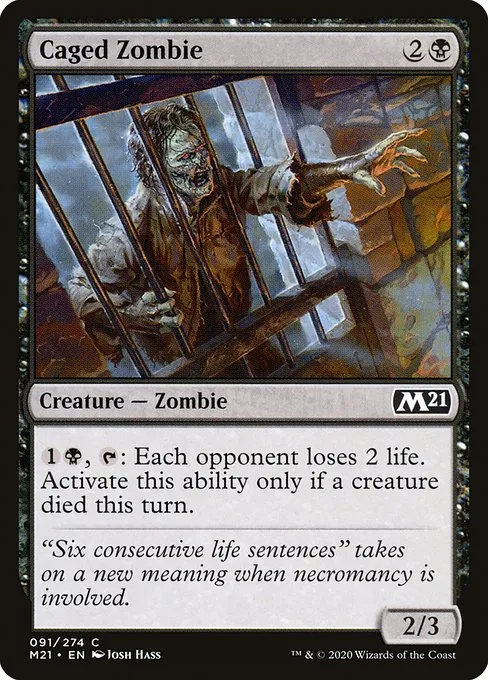 Caged Zombie · Core Set 2021 91/397