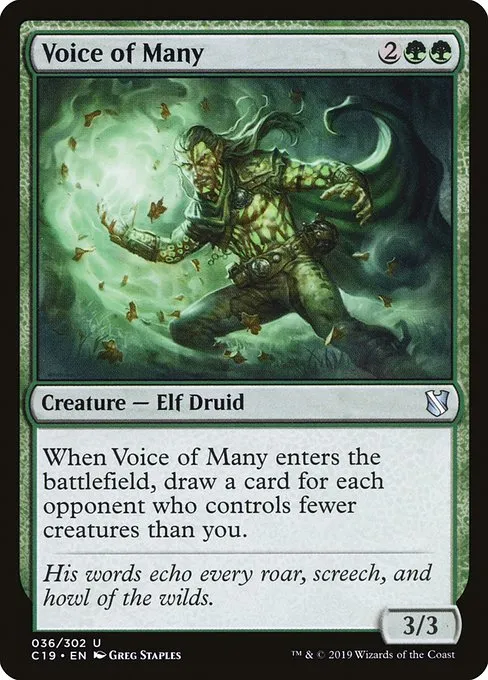 Voice of Many · Commander 2019 36/302
