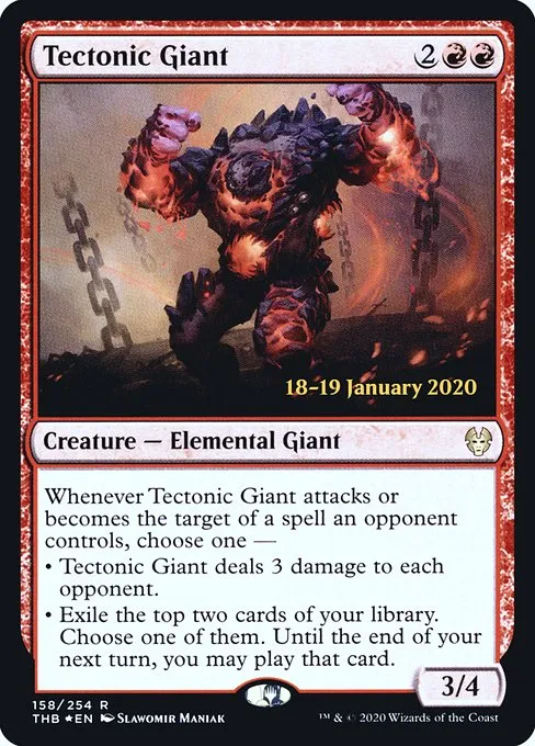 Tectonic Giant · Theros Beyond Death Promos 158s/137