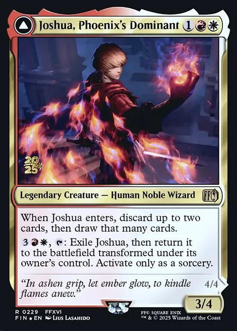 Joshua, Phoenix's Dominant // Phoenix, Warden of Fire · Final Fantasy Promos 229s/94