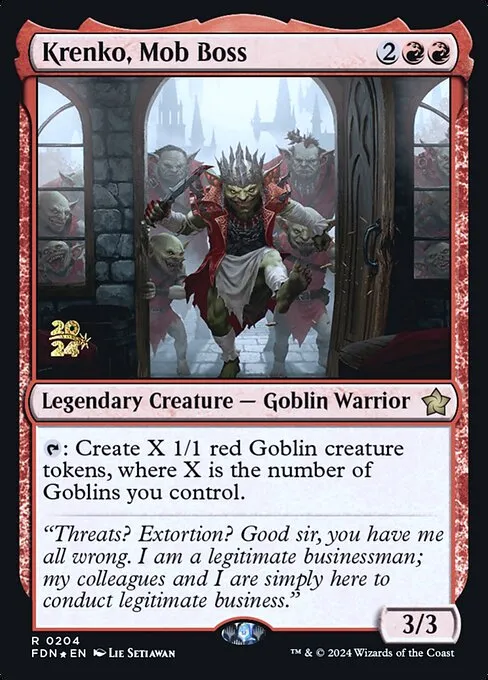 Krenko, Mob Boss · Foundations Promos 204s/106