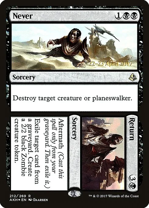 Never // Return · Amonkhet Promos 212s/77