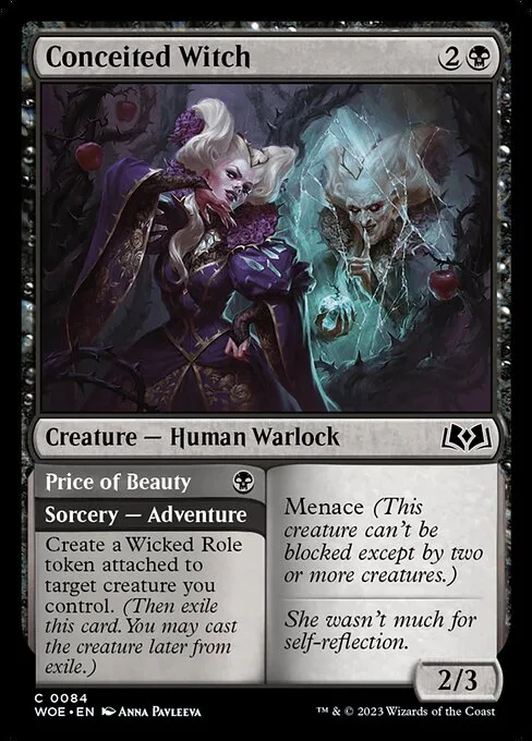 Conceited Witch // Price of Beauty · Wilds of Eldraine 84/381