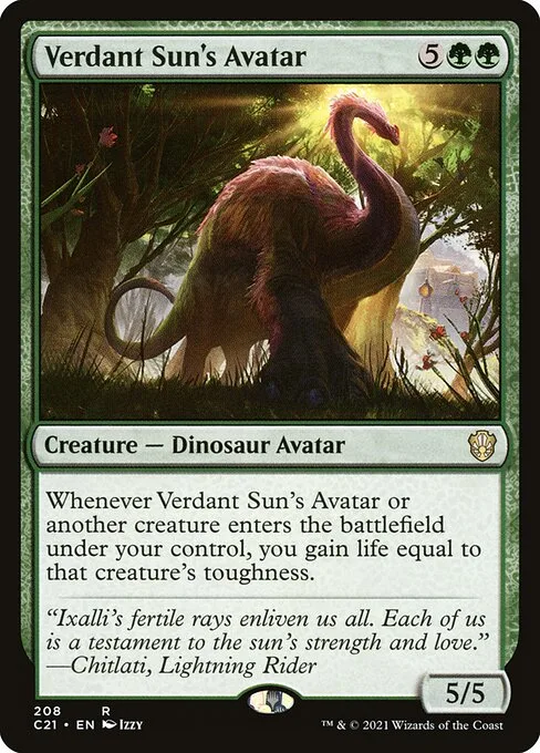 Verdant Sun's Avatar · Commander 2021 208/409