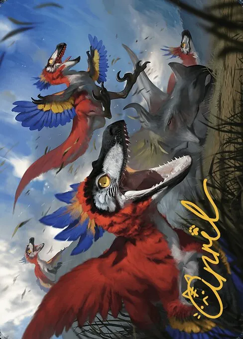 Wrathful Raptors // Wrathful Raptors · The Lost Caverns of Ixalan Art Series 77/81