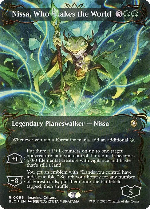 Nissa, Who Shakes the World · Bloomburrow Commander 96/356