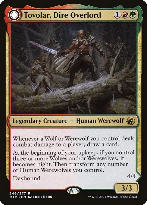 Tovolar, Dire Overlord // Tovolar, the Midnight Scourge · Innistrad: Midnight Hunt 246/399