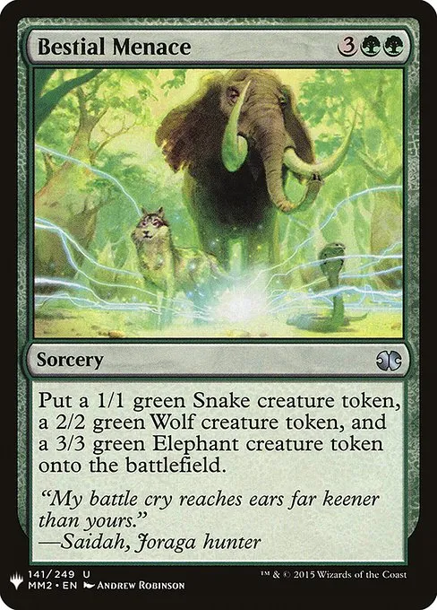 Bestial Menace · The List MM2-141/5050