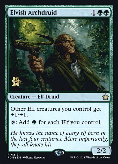 Elvish Archdruid · Foundations Promos 219s/106
