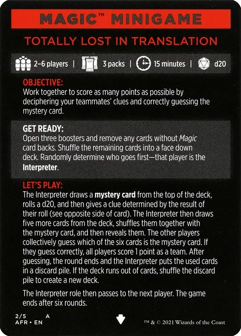 Totally Lost in Translation // Totally Lost in Translation (cont'd) · Adventures in the Forgotten Realms Minigames 2/5