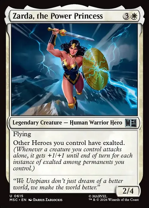 Zarda, the Power Princess · Marvel Super Heroes Commander 615/9