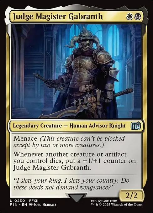Judge Magister Gabranth · Final Fantasy 230/599