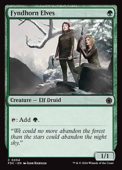 Fyndhorn Elves · Foundations Commander 204/3