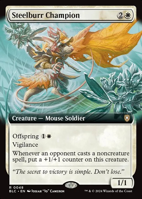 Steelburr Champion · Bloomburrow Commander 48/356