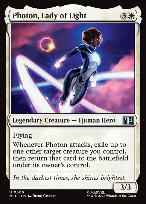 Photon, Lady of Light · Marvel Super Heroes Commander 606/9