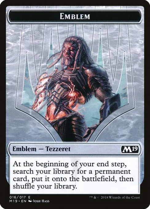Tezzeret, Artifice Master Emblem · Core Set 2019 Tokens 16/18