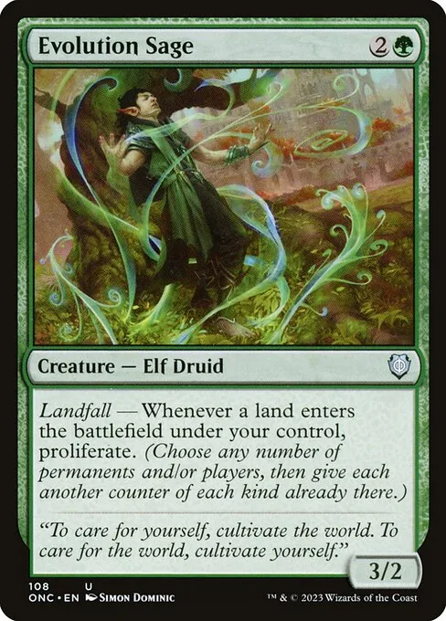 Evolution Sage · Phyrexia: All Will Be One Commander 108/174