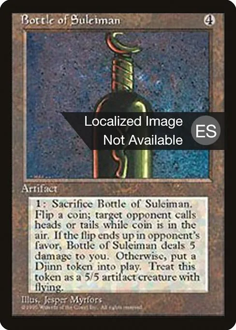Bottle of Suleiman · Fourth Edition Foreign Black Border 301/378