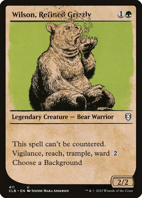 Wilson, Refined Grizzly · Commander Legends: Battle for Baldur's Gate 411/936