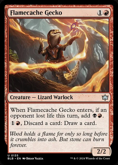 Flamecache Gecko · Bloomburrow 135/398
