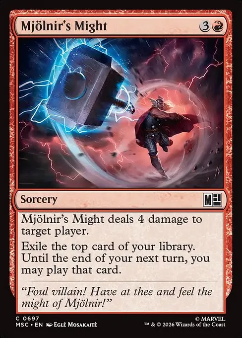 Mjölnir's Might · Marvel Super Heroes Commander 697/9
