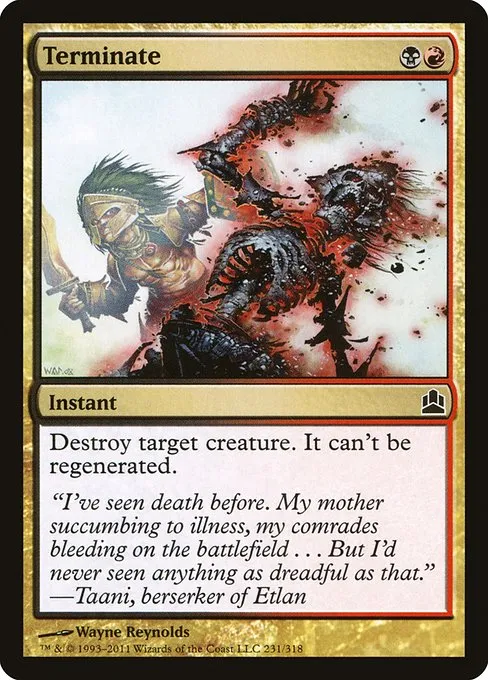 Terminate · Commander 2011 231/318