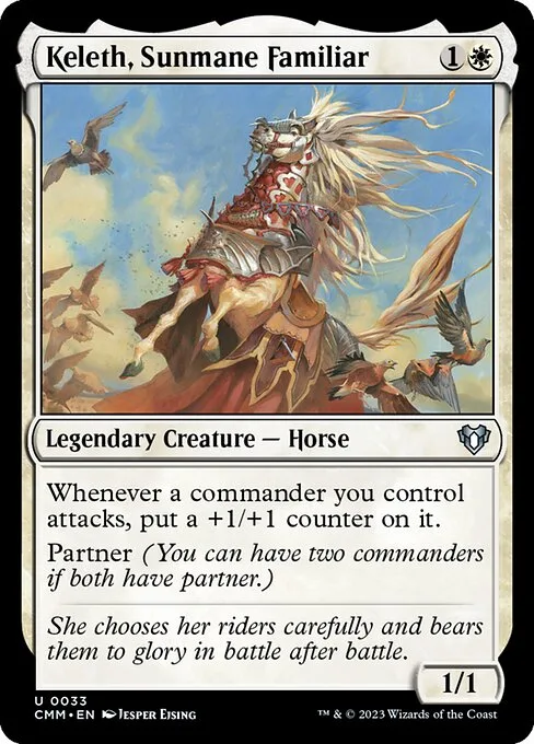 Keleth, Sunmane Familiar · Commander Masters 33/1067