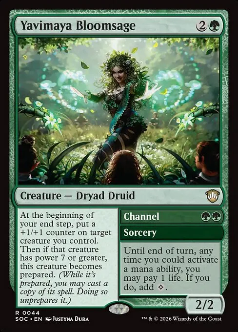 Yavimaya Bloomsage // Channel · Secrets of Strixhaven Commander 44/426