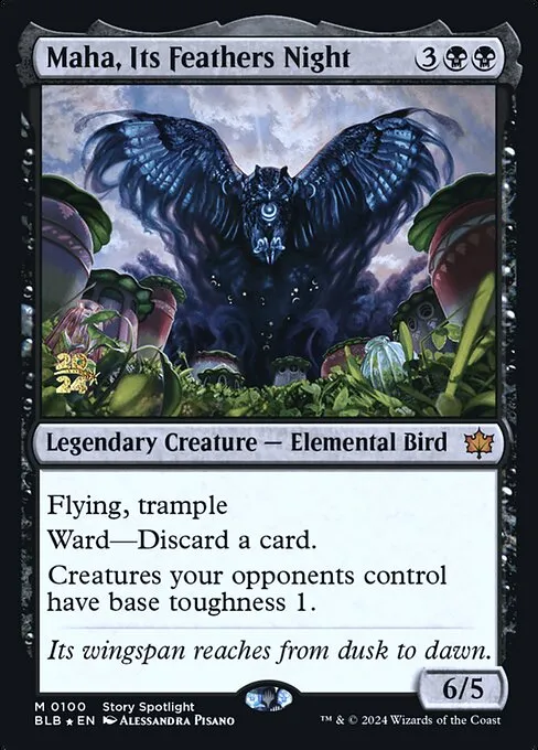 Maha, Its Feathers Night · Bloomburrow Promos 100s/160