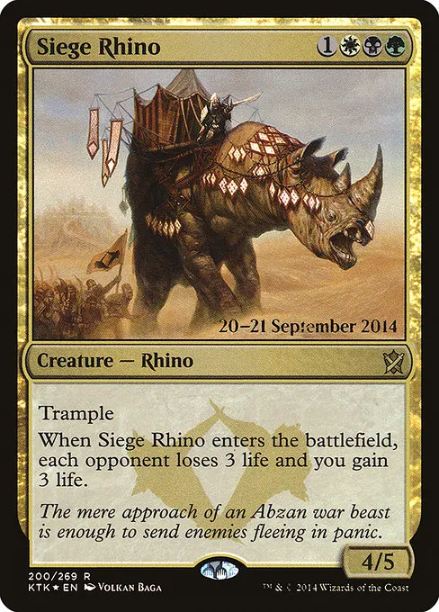 Siege Rhino · Khans of Tarkir Promos 200s/56