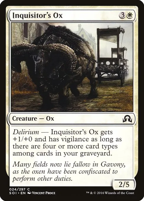 Inquisitor's Ox · Shadows over Innistrad 24/302