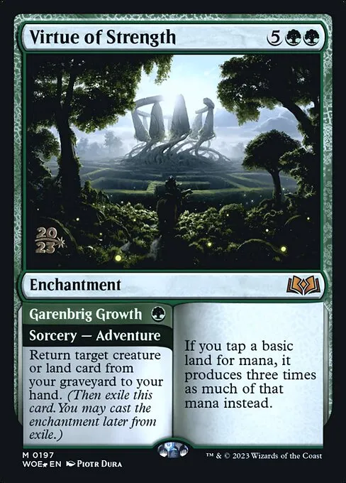 Virtue of Strength // Garenbrig Growth · Wilds of Eldraine Promos 197s/160