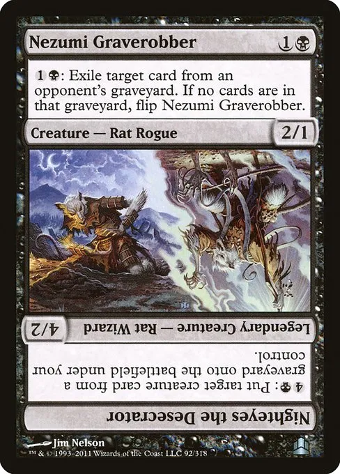 Nezumi Graverobber // Nighteyes the Desecrator · Commander 2011 92/318