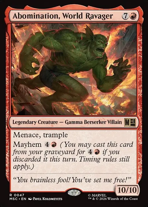 Abomination, World Ravager · Marvel Super Heroes Commander 47/9